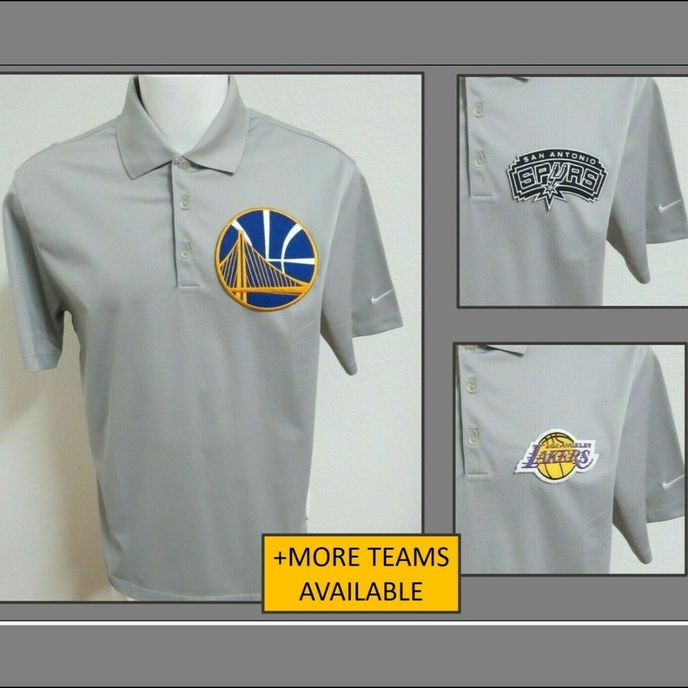 Sz L-XL Gray Nike Dri-Fit Men's db #16K Polo Shirt